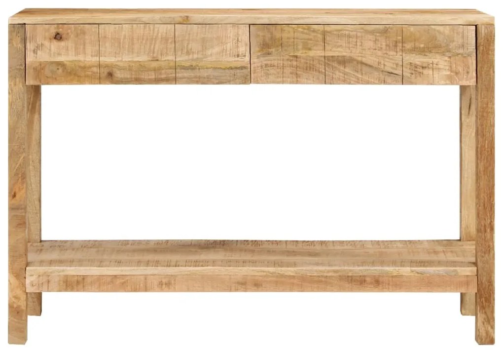 354982 vidaXL Конзолна маса с 2 чекмеджета, 110x35x75 cм, мангово дърво масив