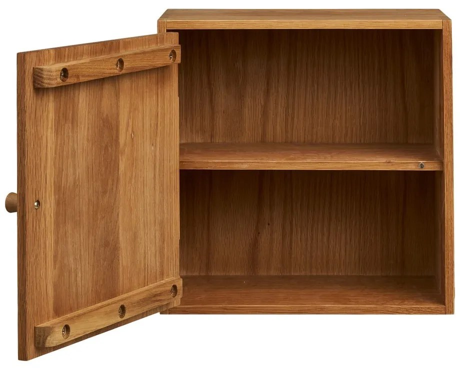 На няколко нива стенен рафт от масивен дъб в естествен цвят 18 cm Townsville – House Nordic