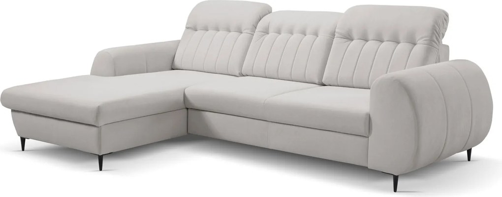 Ъглов диван Blanc-Сив-Ляво