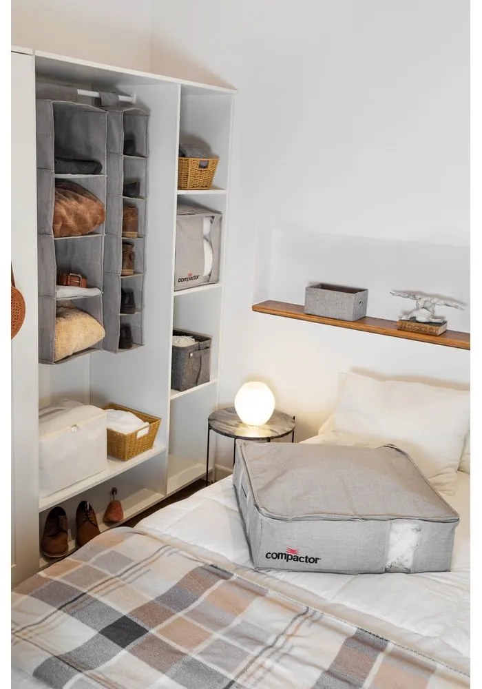 Сива компресионна кутия за съхранение , 145 л Oxford - Compactor