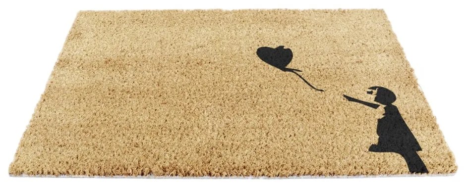 Изтривалка от кокосови влакна 40x60 cm Girl With a Ballon – Artsy Doormats