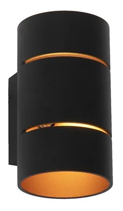 Интелигентен стенен аплик черен със златен интериор с WiFi G9 - Ria