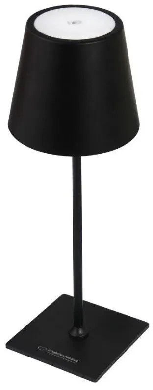 Лампа за бюро Esperanza Miram ELD119K, 3W, 300 lm, LED, 2400 mAh, USB, 3 режима, Черен