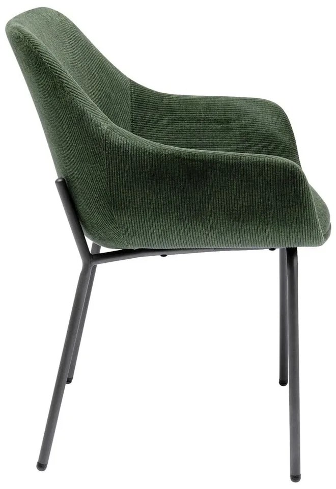 Комплект от 2 зелени кадифени стола с подлакътници Avignon - Kare Design