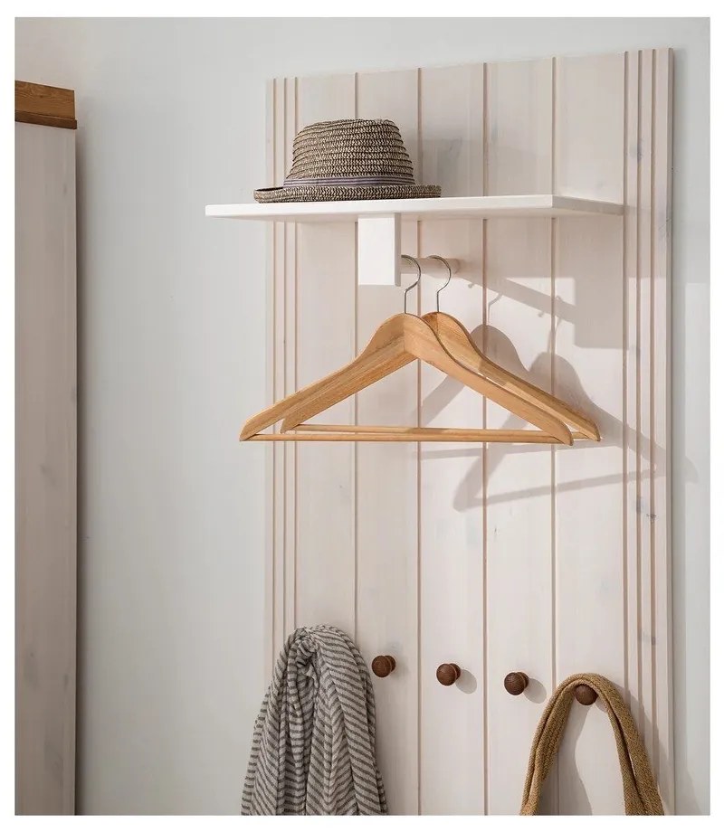 Бял комплект за коридор от масивен бор 60x120x25 cm Anita – Støraa