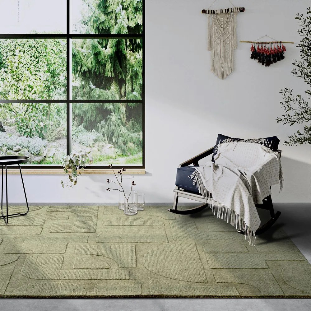 Зелен ръчно изработен вълнен килим 160x230 cm Alexis – Villeroy&amp;Boch