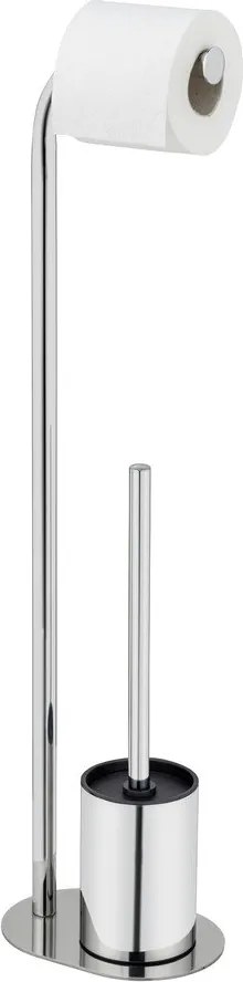 Стойка за тоалетна хартия четка за тоалетна от неръждаема стомана в блестящо сребрист цвят Levante – Wenko