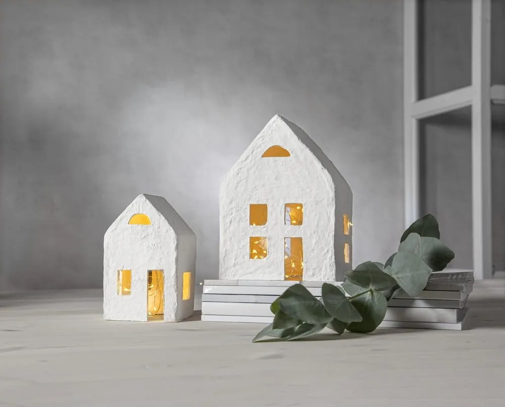 Бяла коледна светлинна украса 2 бр. Plain – Star Trading