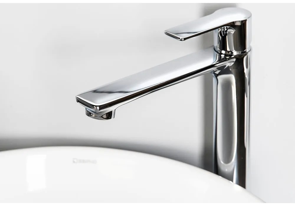 Стояща батерия за мивка в лъскаво-сребрист цвят Pax – Sapho