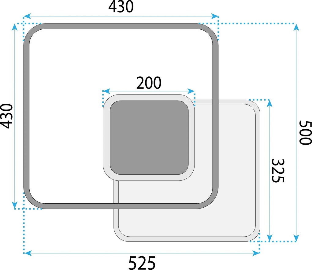 Плафон LHJ079-C BLACK/WHITE LED