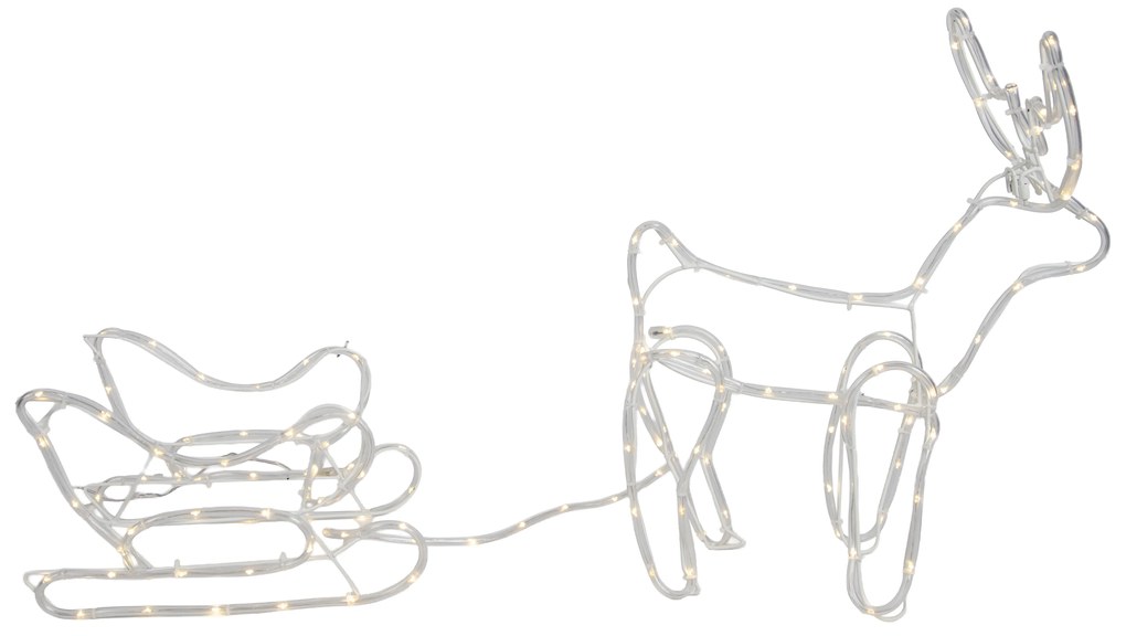 Коледна подова лампа Елен с шейна 116 см вкл. LED с таймер IP44 - Sori