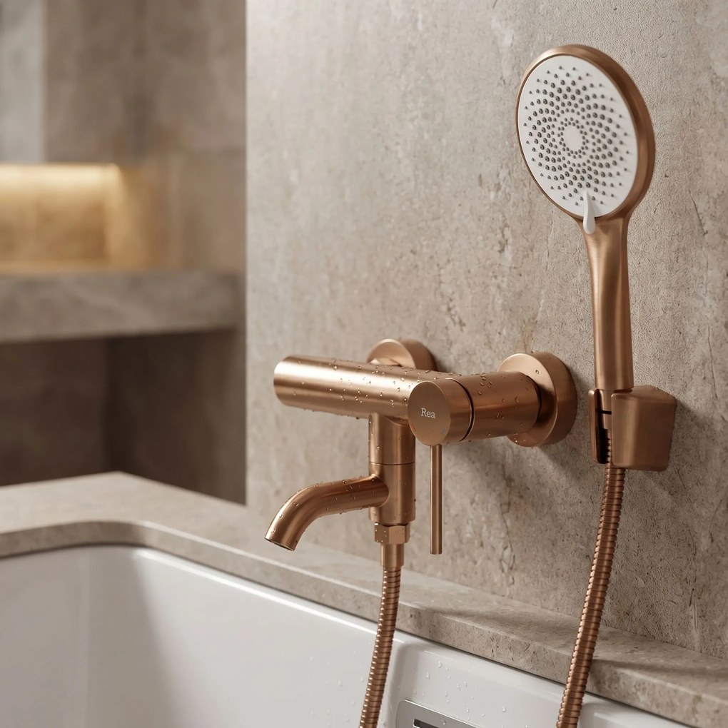 Смесител за вана Rea Clif Brushed Copper