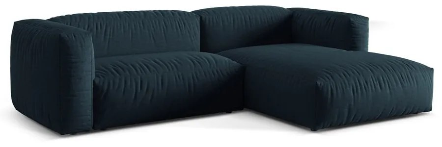 Тъмносин модулен ъглов диван (десен ъгъл) Martina – Micadoni Home