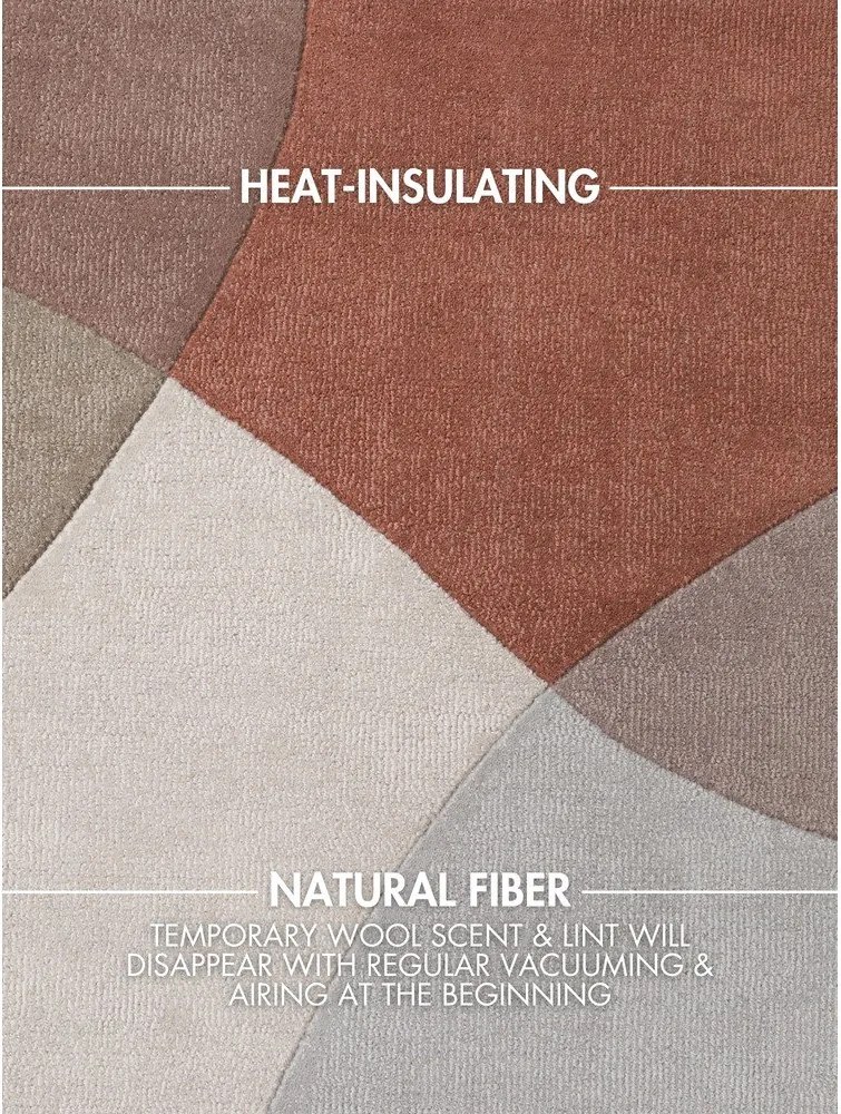 Бежов ръчно изработен вълнен кръгъл килим ø 160 cm Hackney Clarissa – Ted Baker