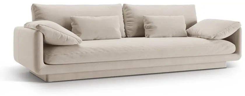 Бял кадифен диван 250 cm Torino – Micadoni