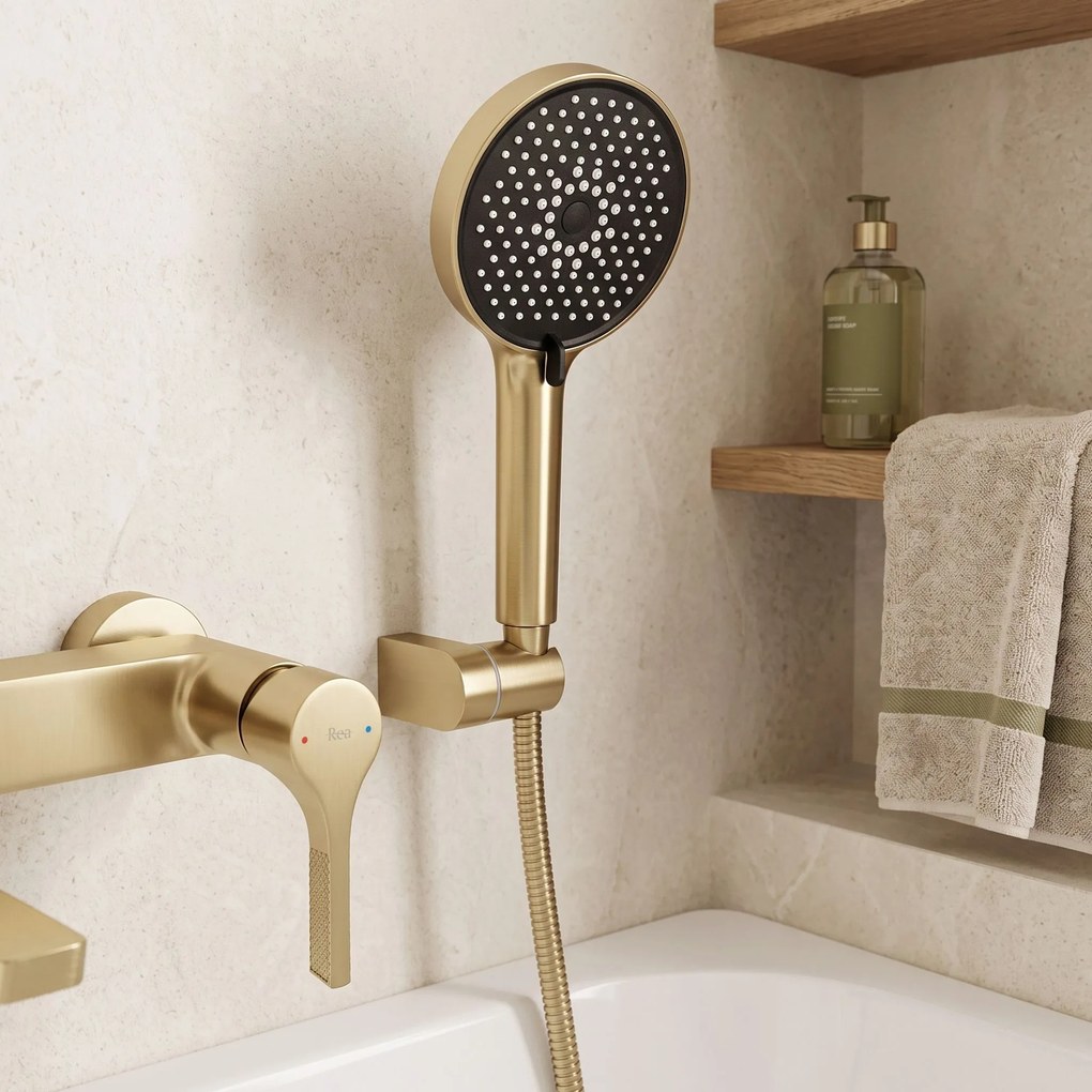 Смесител за вана PREMIUM REA Maxim Brush Gold