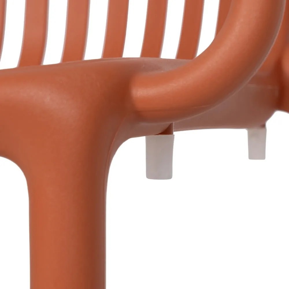 Теракотен пластмасов трапезен стол Alia – Ixia