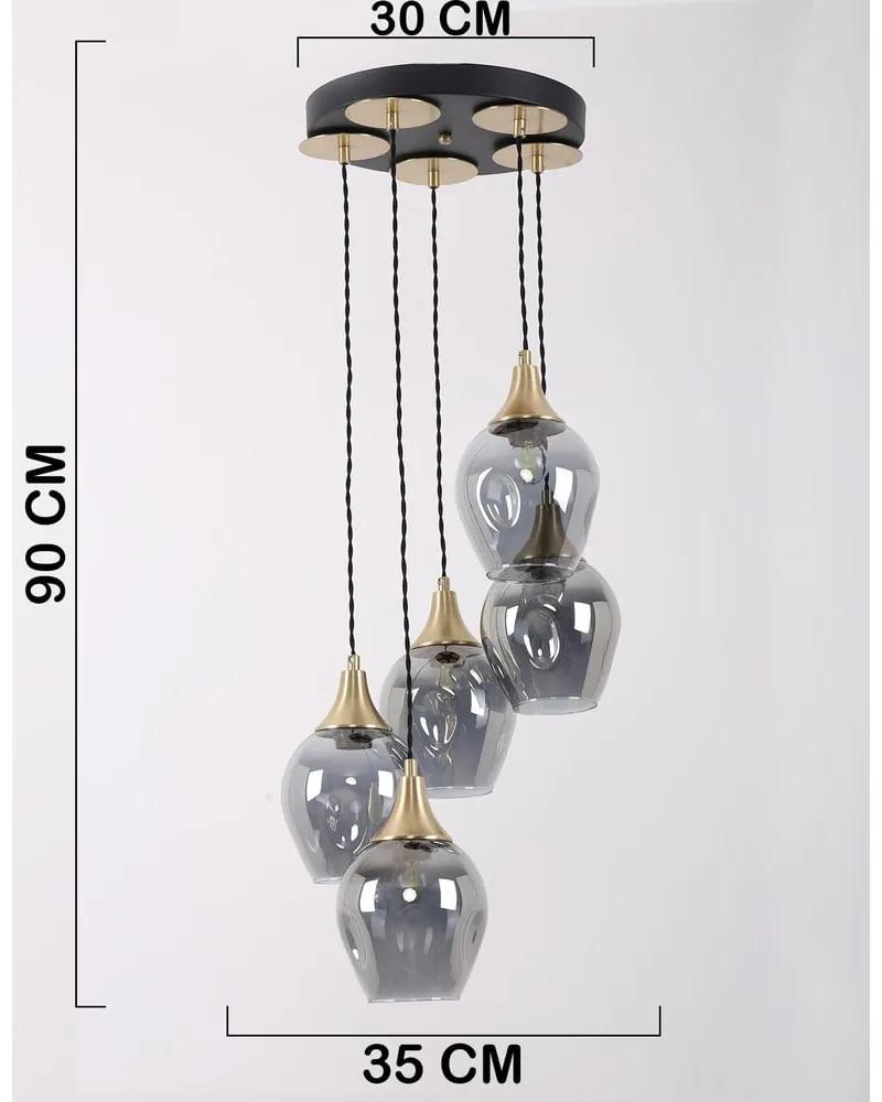 Висяща лампа със стъклен абажур ø 15 cm Marlo - Squid Lighting