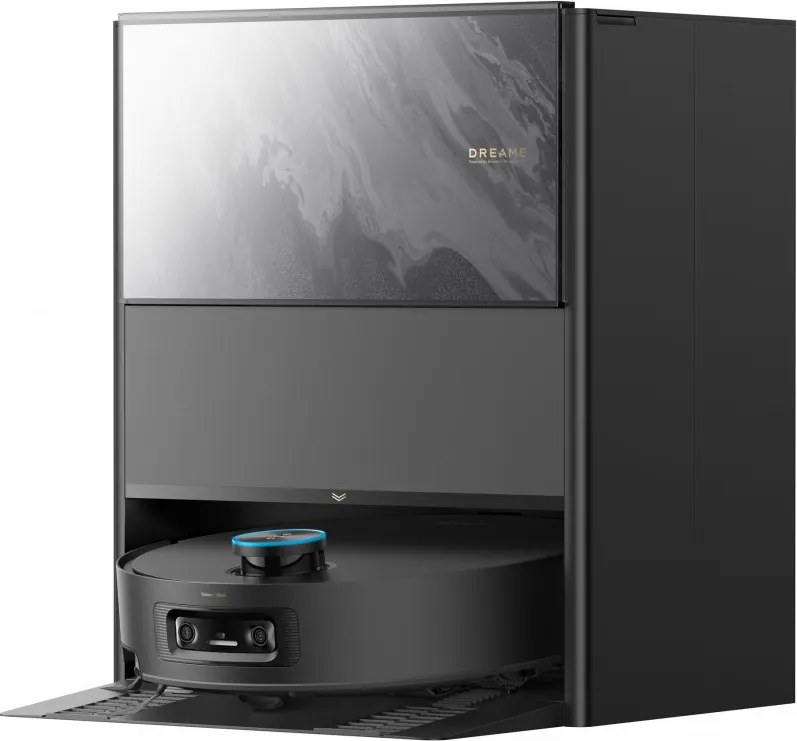 Прахосмукачка робот Dreame Aqua 10 Ultra Track RLR81CE-BK, 25000 Pa, 200 мин, 3.5/4 л, Сухо/мокро, AI камери, VersaLift DToF, Автоматично почистване на моп при 100°C, Черен