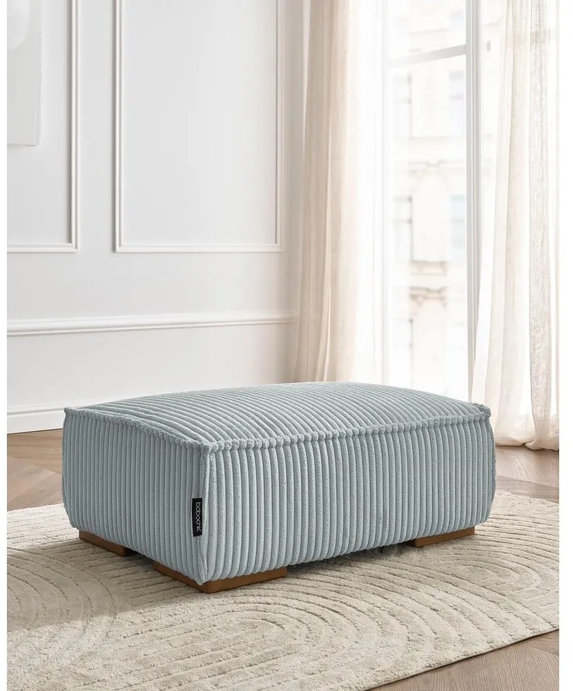 Светлосива табуретка от рипсено кадифе Chelsea – Bobochic Paris