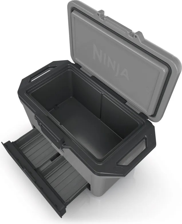 Хладилна кутия Ninja FrostVault FB151EUGY, 47 л, Пасивна, 80 кена, Поддържа лед до 6 дни, Сухо отделение, Сив