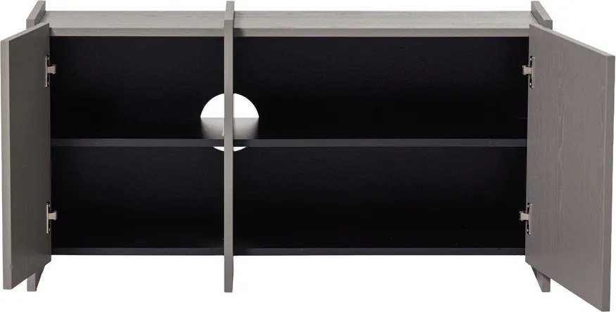 Сива маса за телевизор от декор от ясен 102x53x44 cm Brock – WOOOD