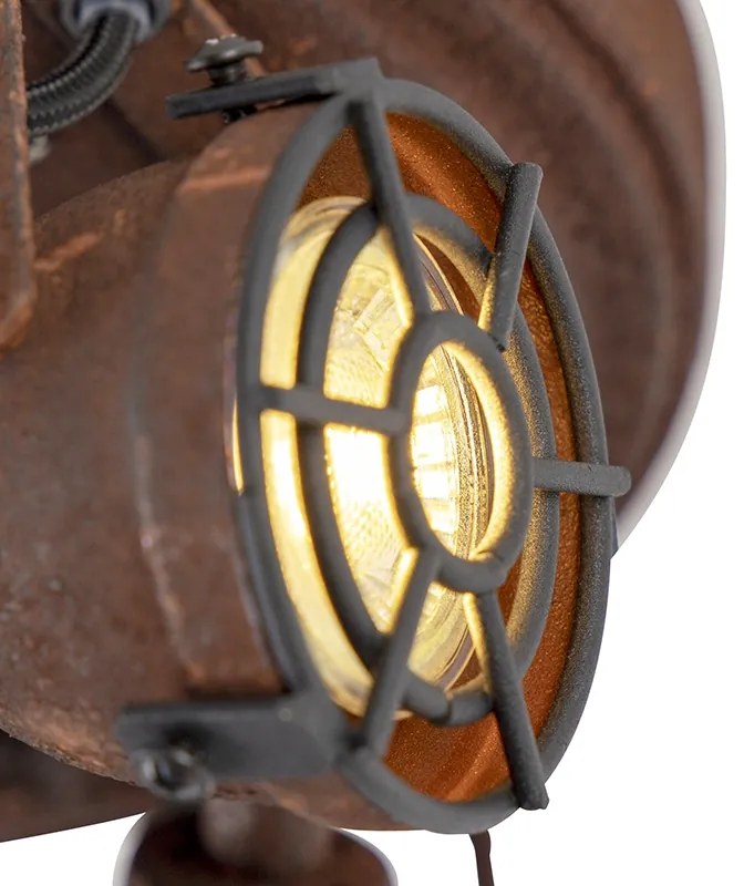 Стилна прожекционна лампа ръждяво кафява 3-светлина - Sorra