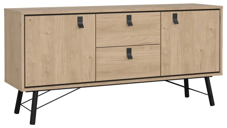 Скрин от дъбов декор в естествен цвят 150x72x40 cm Ry – Tvilum