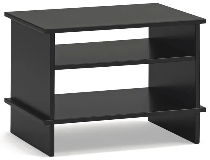 Черно нощно шкафче с рафтове Inari – Teulat