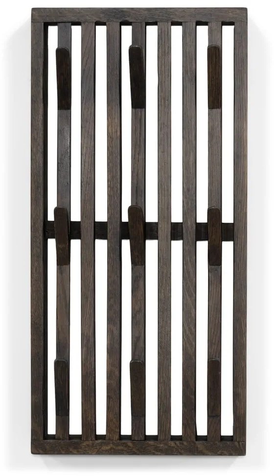 Тъмнокафява стенна закачалка от масивен дъб Parco – Spinder Design