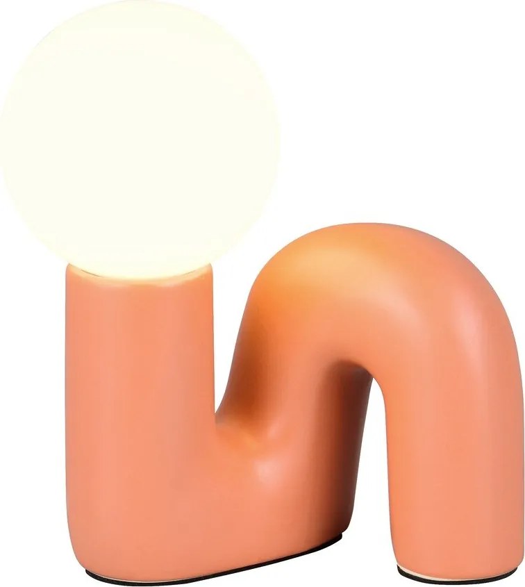 Оранжева керамична настолна лампа (височина 21,5 cm) Quinn – Reality