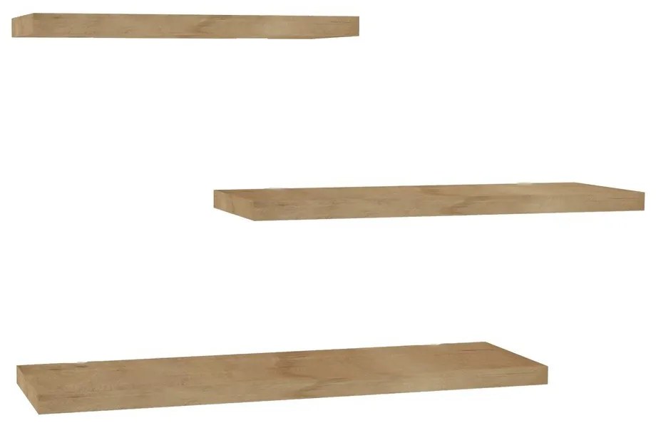 Рафтове в дъбов декор в комплект от 3 Leila - Kalune Design