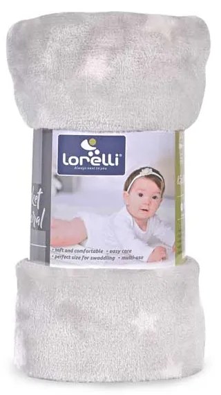 LORELLI Classic Одеяло корал 85/100 см. СИВО СЪС ЗВЕЗДИ