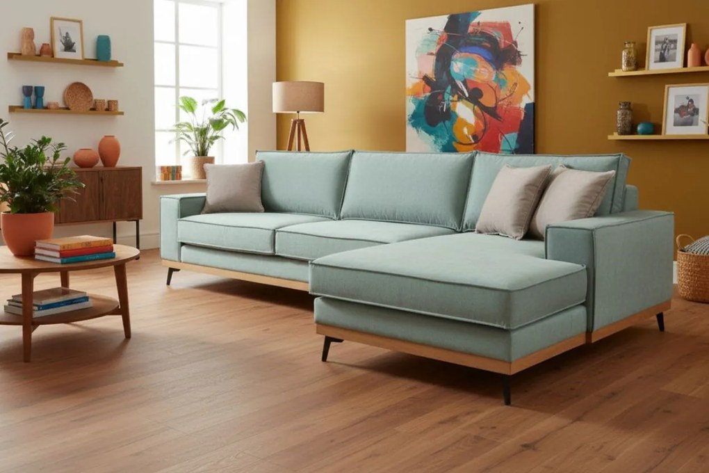 Ъглов диван Pedro-Menta-Right