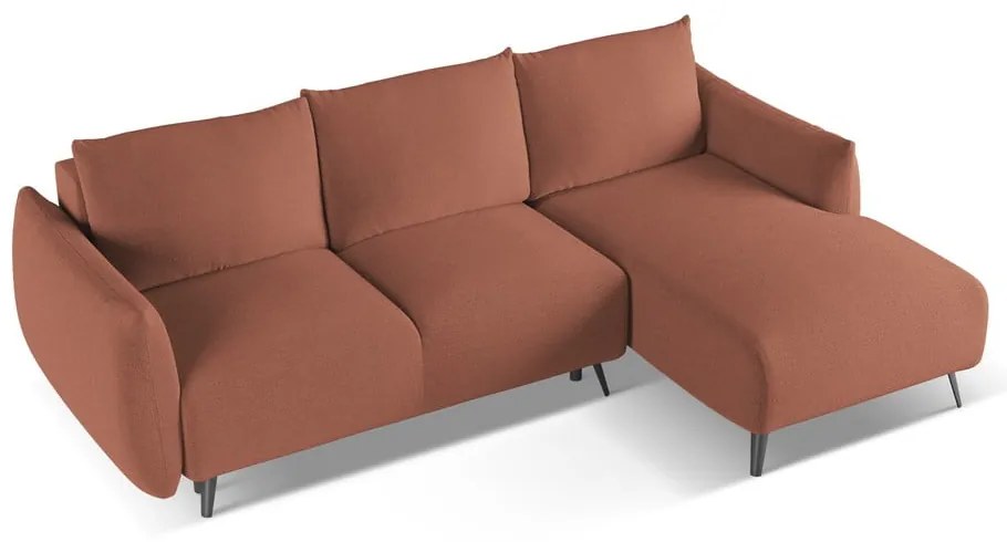 Розов ъглов диван (десен ъгъл) Malie – Makamii