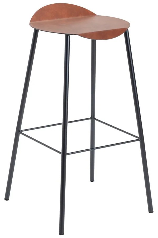 Кожен бар стол в цвят кафяв коняк Flamingo Bull – LIND DNA