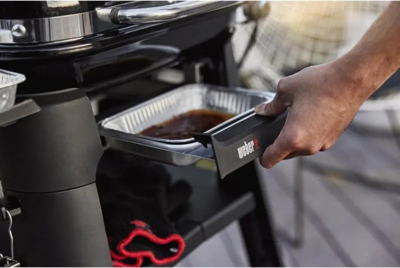 Електрическо барбекю Weber Lumin WB92010979DL, 2200W, 315C, 49x33 см, Емайлирани с порцелан чугунени скари, Автентичен барбекю вкус, Черен
