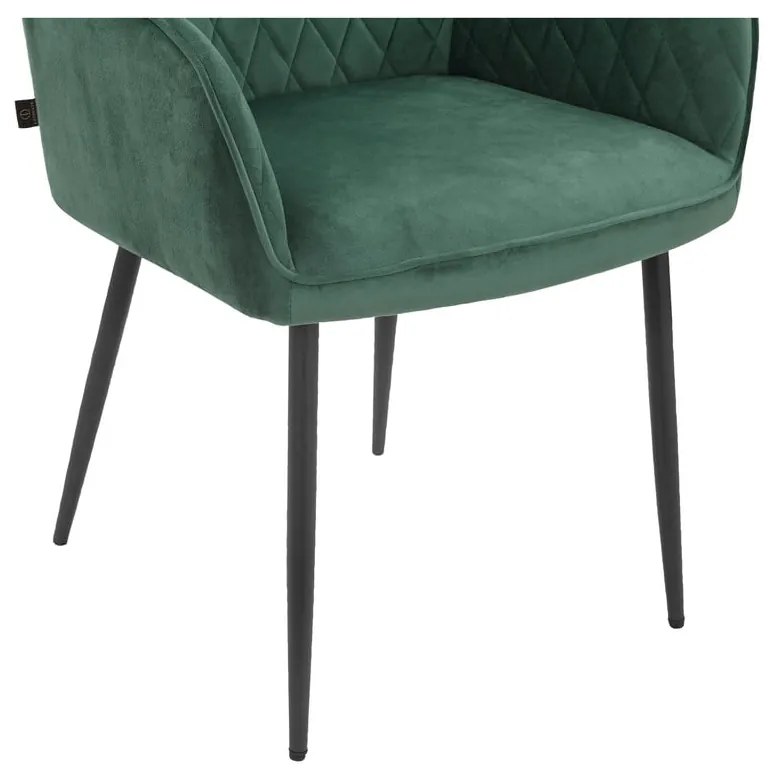 Зелени тапицирани трапезни столове в комплект 2 бр. Elvira – Støraa