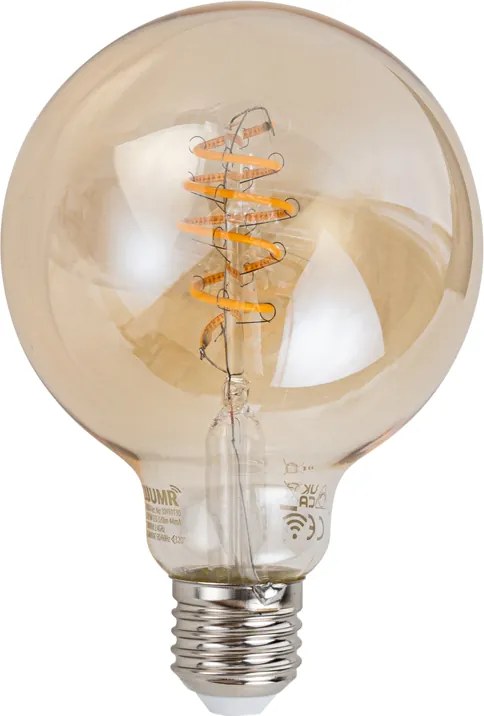 Комплект от 5 Интелигентни димируеми LED крушки E27 G95 кехлибар 4.9W 320lm 2500K