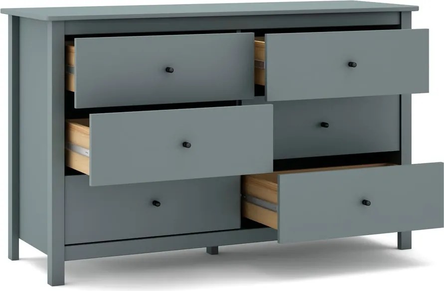 Скрин сиво-зелен от масивен бор 130x80x45 cm Misti – Marckeric