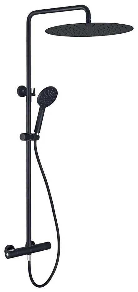 BATH DELUXE 31-120-13-63-00 - Душ комплект с термостатен смесител DRAGOR матов черен