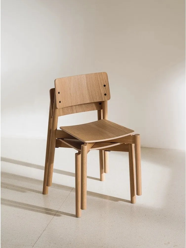 Трапезен стол за подреждане от декор от дъб в естествен цвят Wem – noo.ma