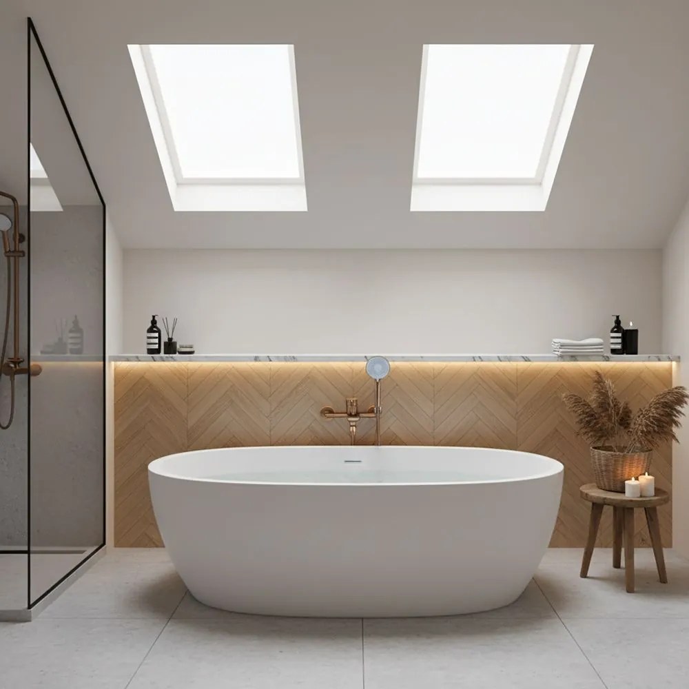 Смесител за вана DROP Brush Copper