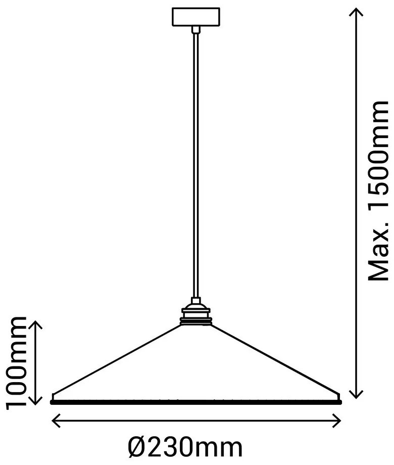 Бяло висящо осветително тяло, височина 150 cm Elena - SULION