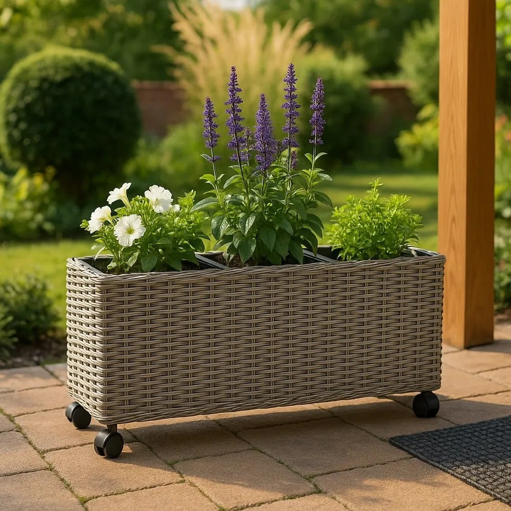 Сива градинска саксия Natural - Bonami Essentials