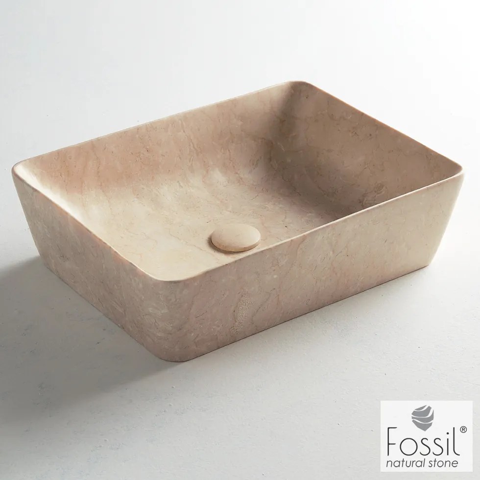 Мрамор мивка Fossil II-Бежово-50 x 40 см.