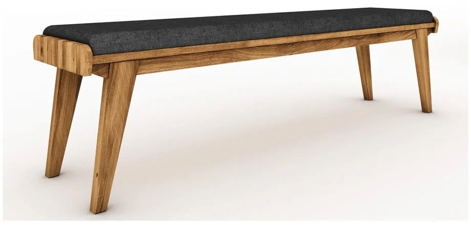 Дъбова пейка със сива седалка Retro - The Beds