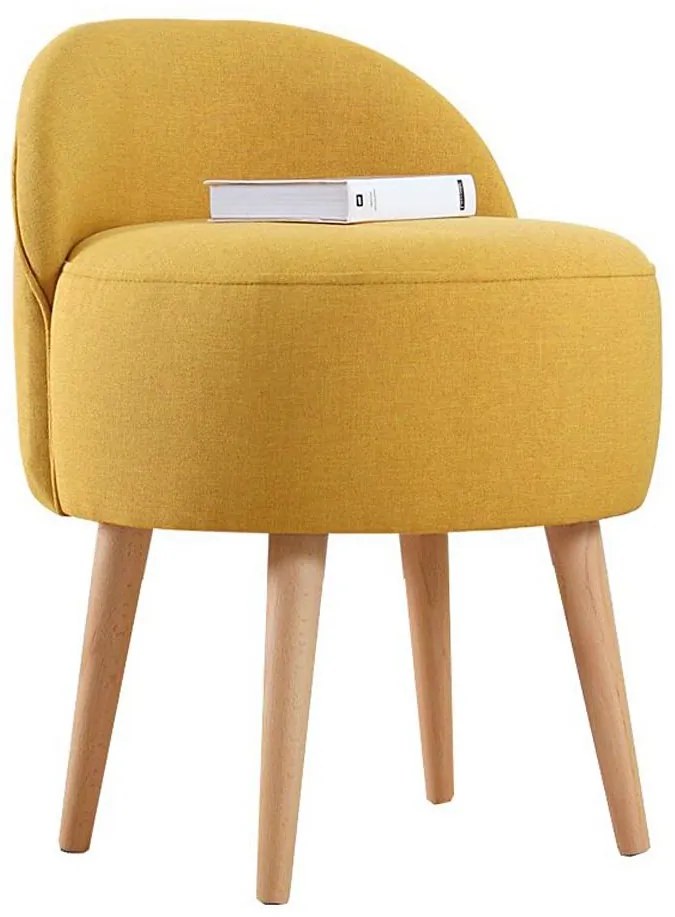 Табуретка NIKI, диаметър 46 см, жълта