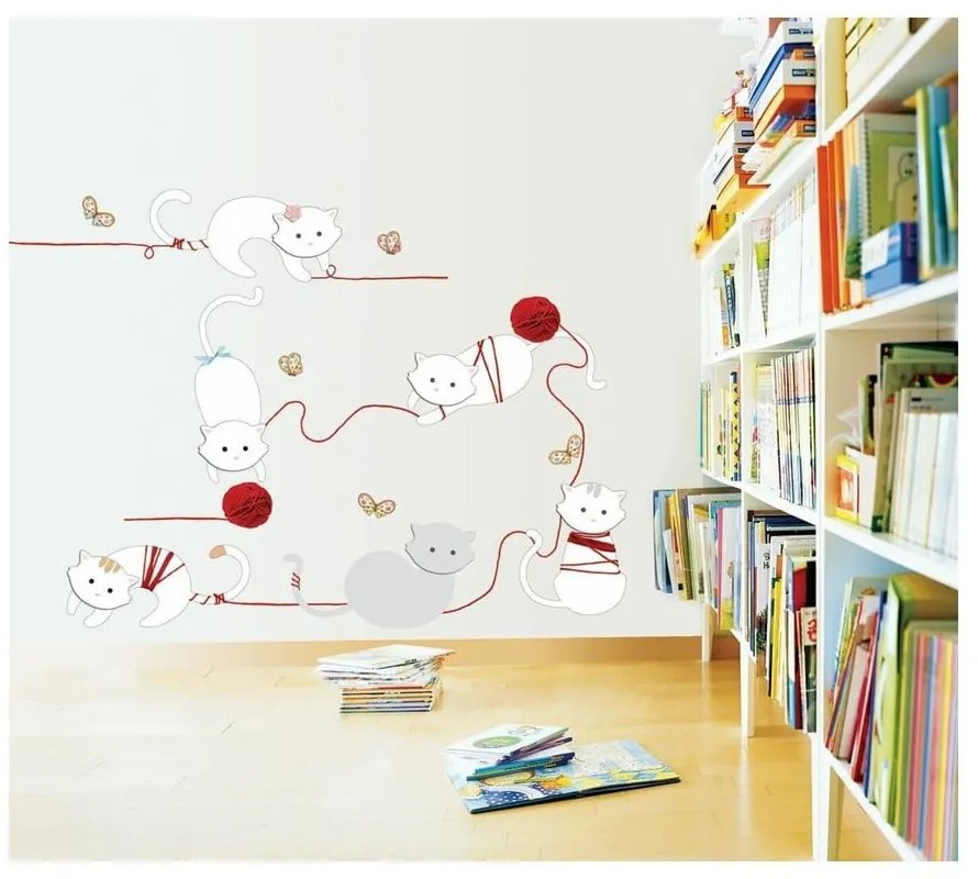 Стикер за котки и топки, 30 см - Ambiance