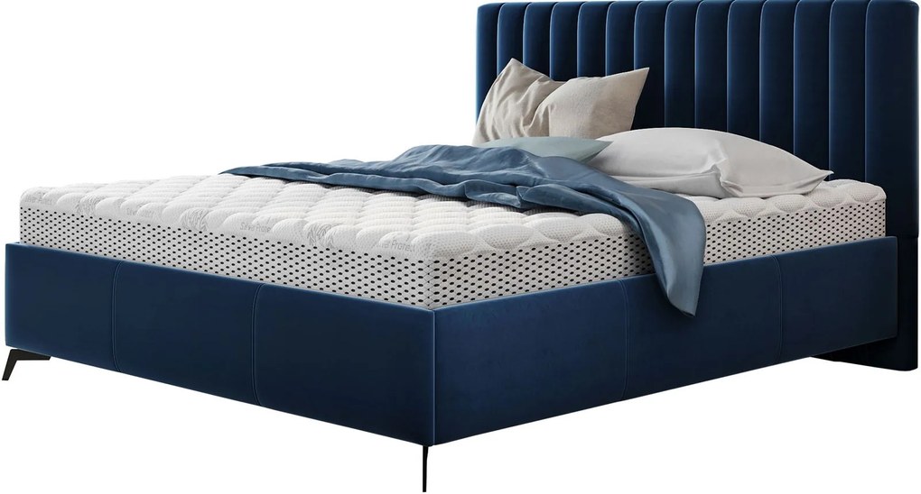 Επενδυμένο κρεβάτι Morris-Mple Skouro-120 x 200